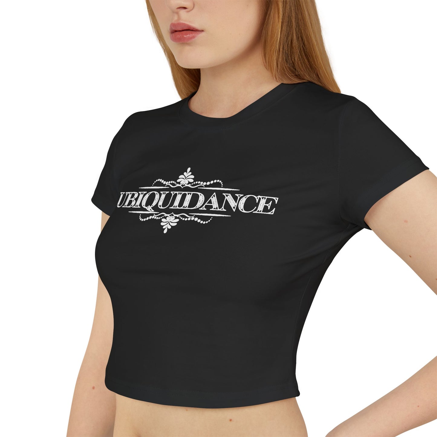 Ubiquidance Women's Baby T-Shirt Crop Top β Made to Move