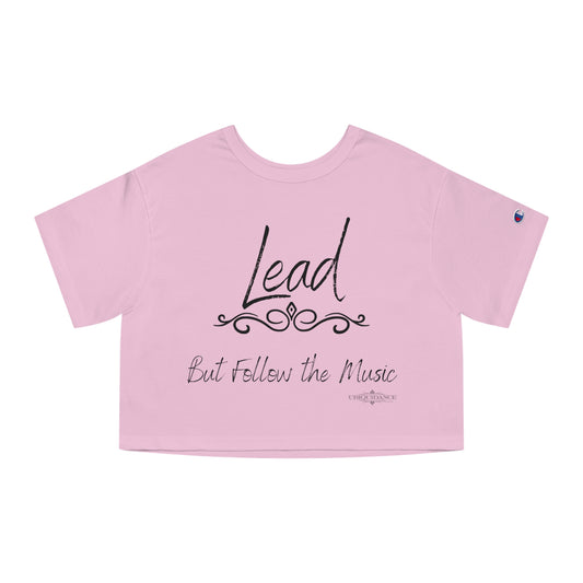 Dancing Lead Cropped T-Shirt Black Lettering