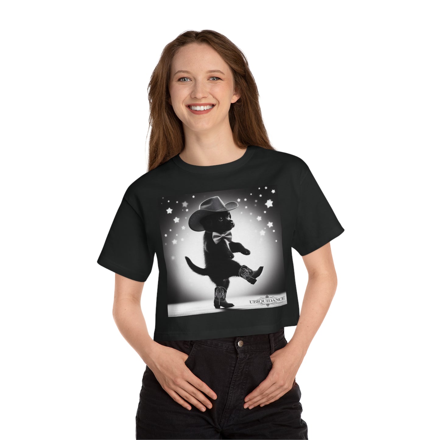 Dancing Labrador Puppy Cropped T-Shirt