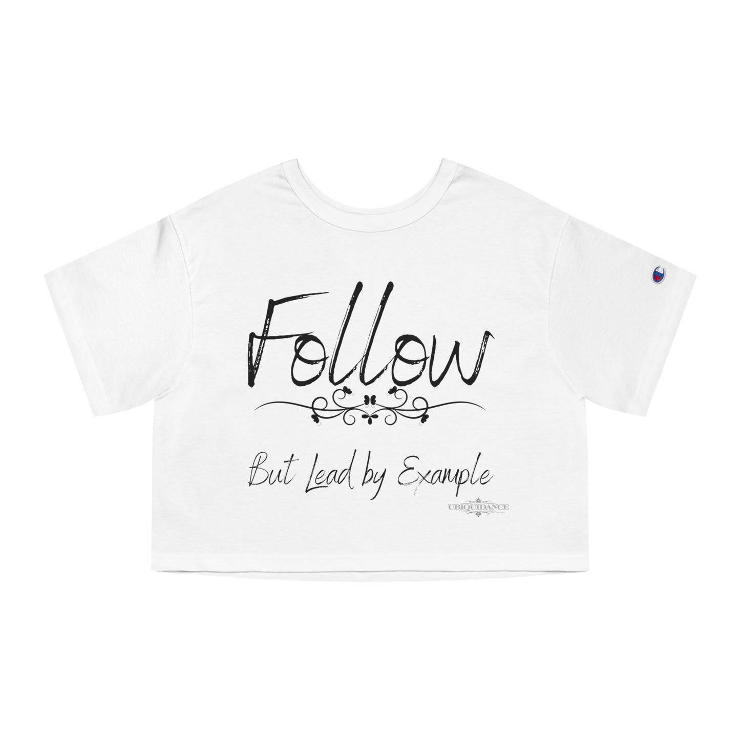 Follow Cropped T-Shirt Black Lettering